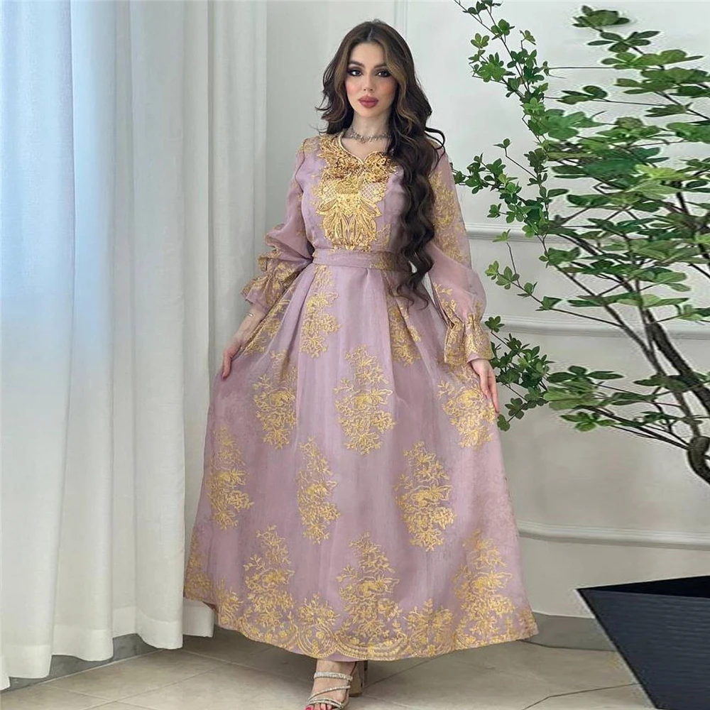 

New Sequin Embroidery Abaya Dress for Women Modest Muslim Arab Moroccan Kaftan Dubai Robe Corban Eid Al Adha Gown 2023 Jalabiya