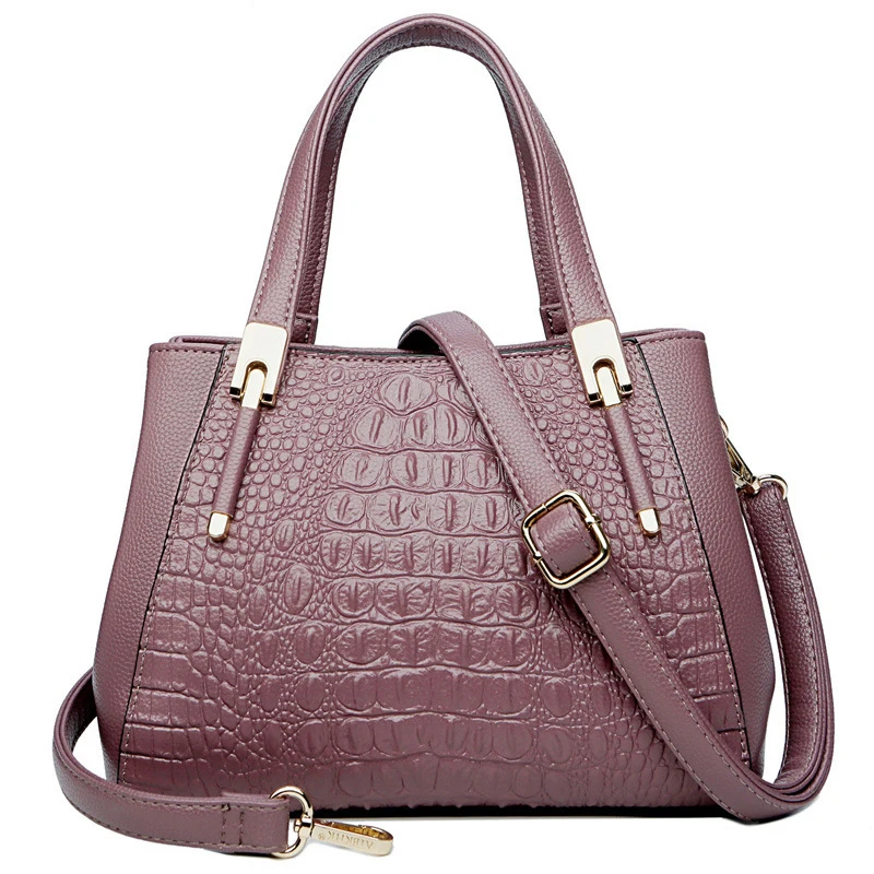 

Сумка крокодиловая женская, модный саквояж на плечо из кожи аллигатора, брендовая Роскошная сумочка кросс-боди в европейском стиле
