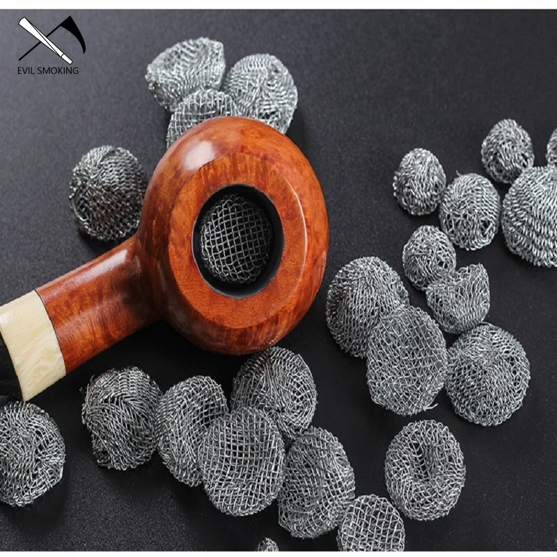 

EVIL SMOKING 100Pcs 13-20mm Multi-specification Metal Pipe Tobacco Vanilla Weed Combustion-supporting Net Smoking Accessories