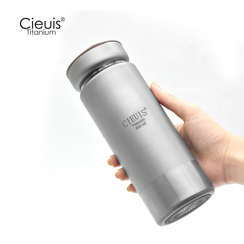 

Титановый термос 500 мл большой емкости термальная вода вакуумная колба мускус теплоизоляция термос чашка высококачественная крышка из оре...