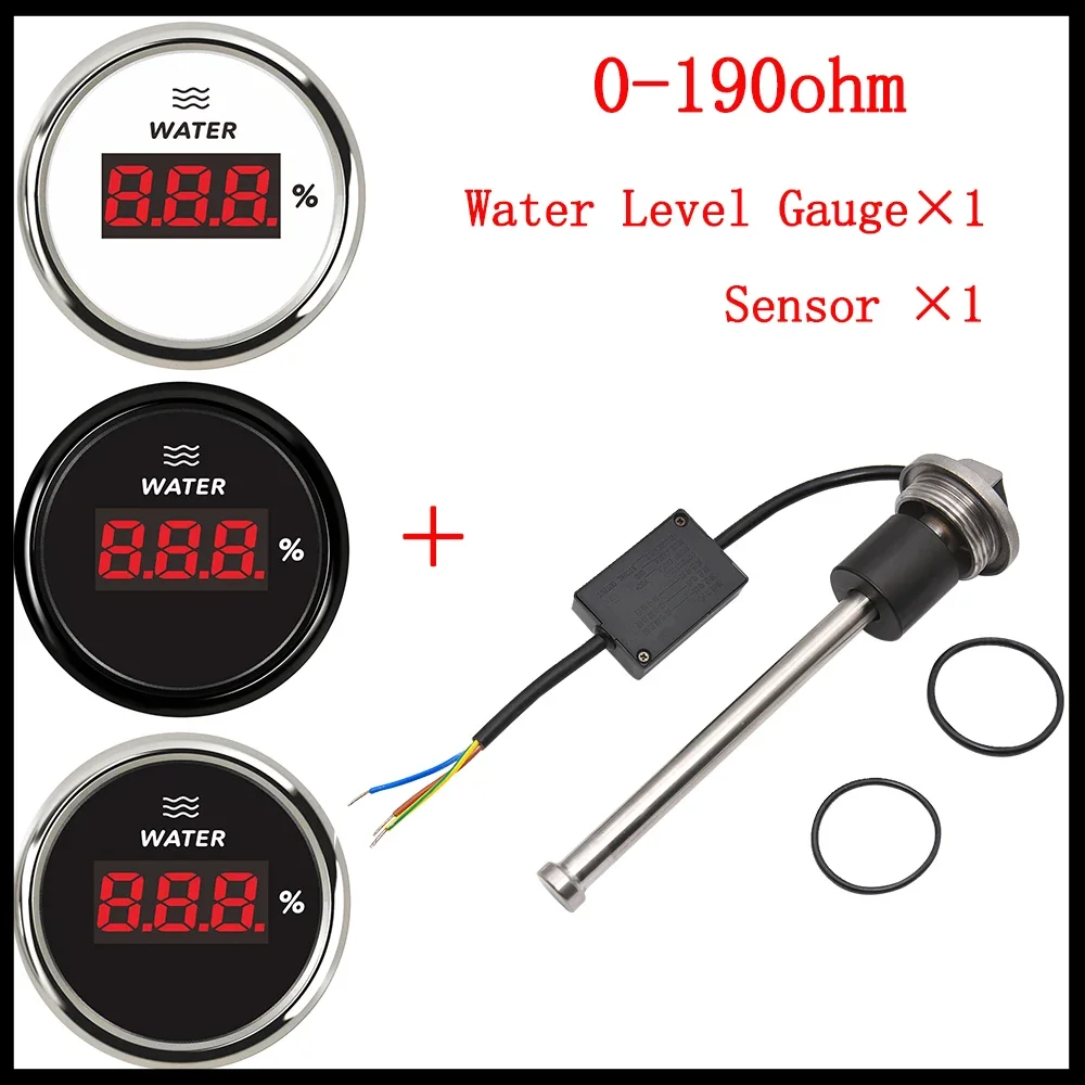 190 Ом датчик уровня воды 52 мм цифровые датчики автомобильный водонепроницаемый с