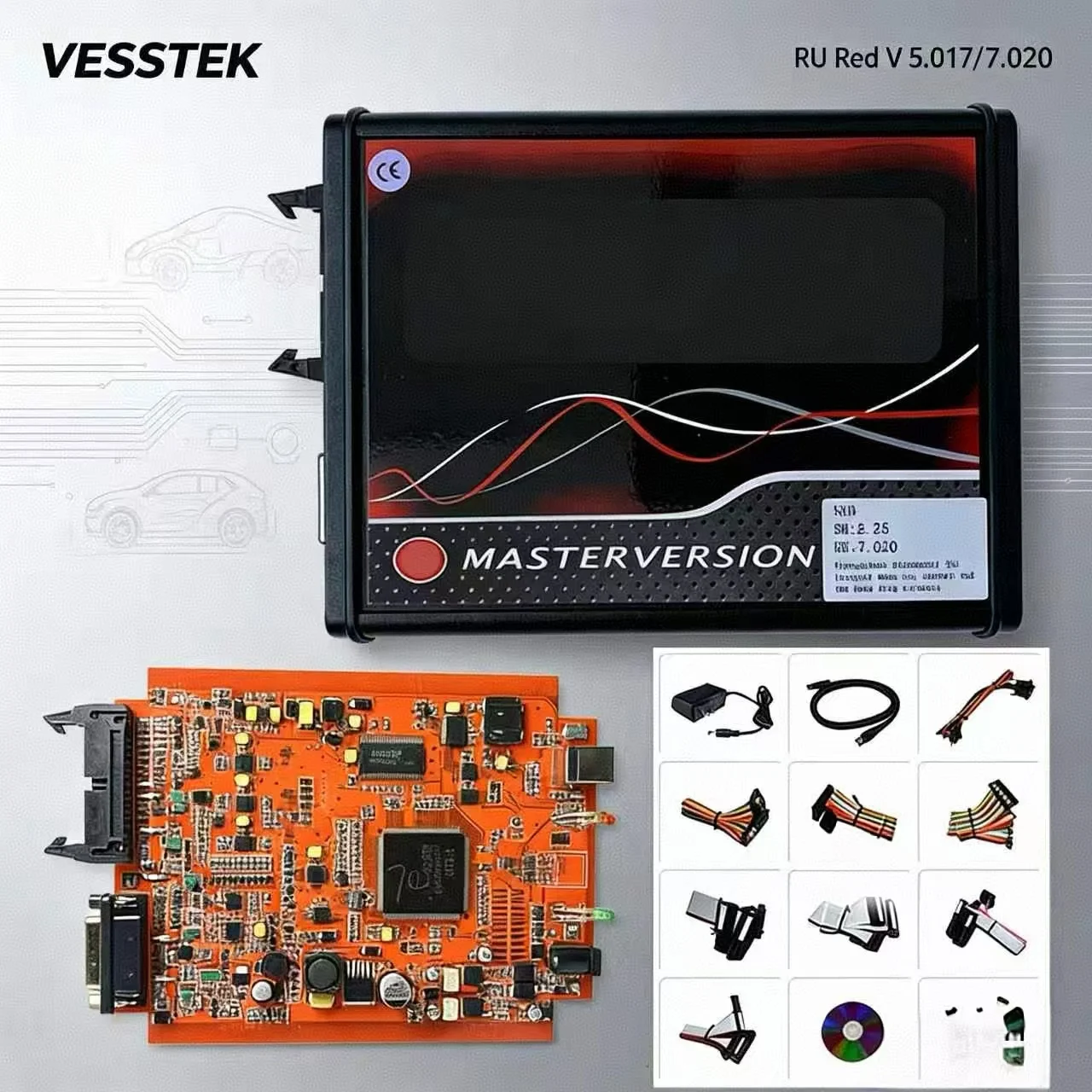 Фото KES V2.80 5.017 Новая версия с 4 светодиодами, красная плата KT-AG 7.020 V2.25, полная поддержка протоколов, без ограничений по токенам №1