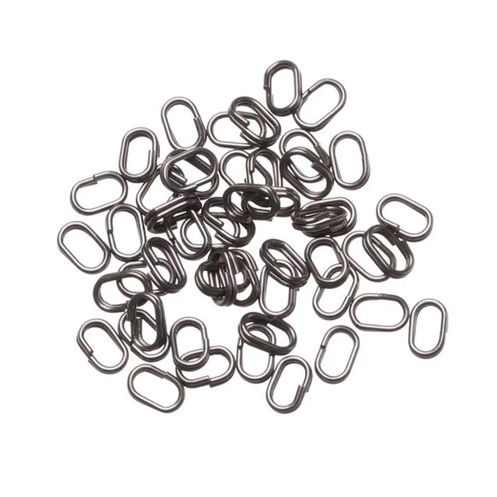 

Steel 8/10/13/15/17/19mm Fishing Tackle Accessories Fishing Lure Split Fishing Hanging Snap Fishing Connector Oval Split Rings