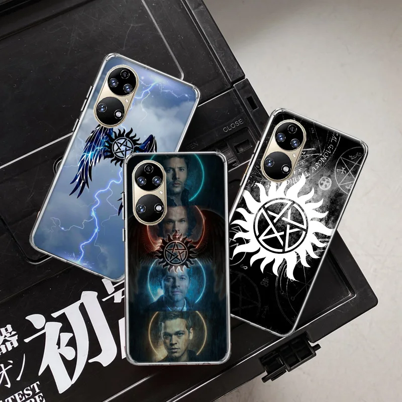

Supernatural Symbol Phone Case For Huawei P50 Pro P40 P30 Lite P20 P10 Mate 40 Pro 30 20 Lite 10 Cover Shell Coque
