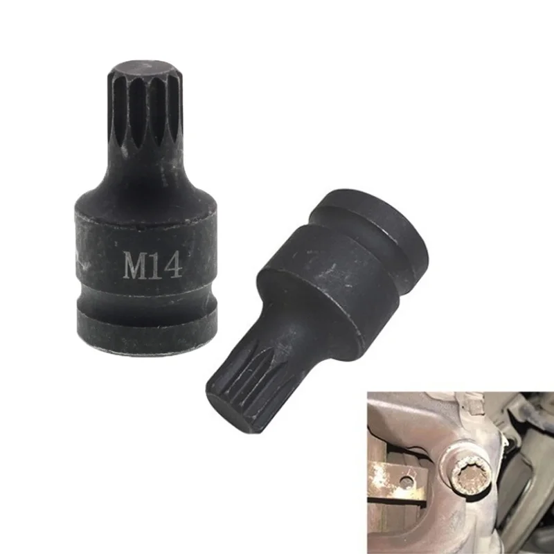 

14mm Cayenne Brake Caliper Pad Screws disassembly sleeve M14 Triple Square XZN Socket for Volkswagen Touareg Audi Q7 Porsche