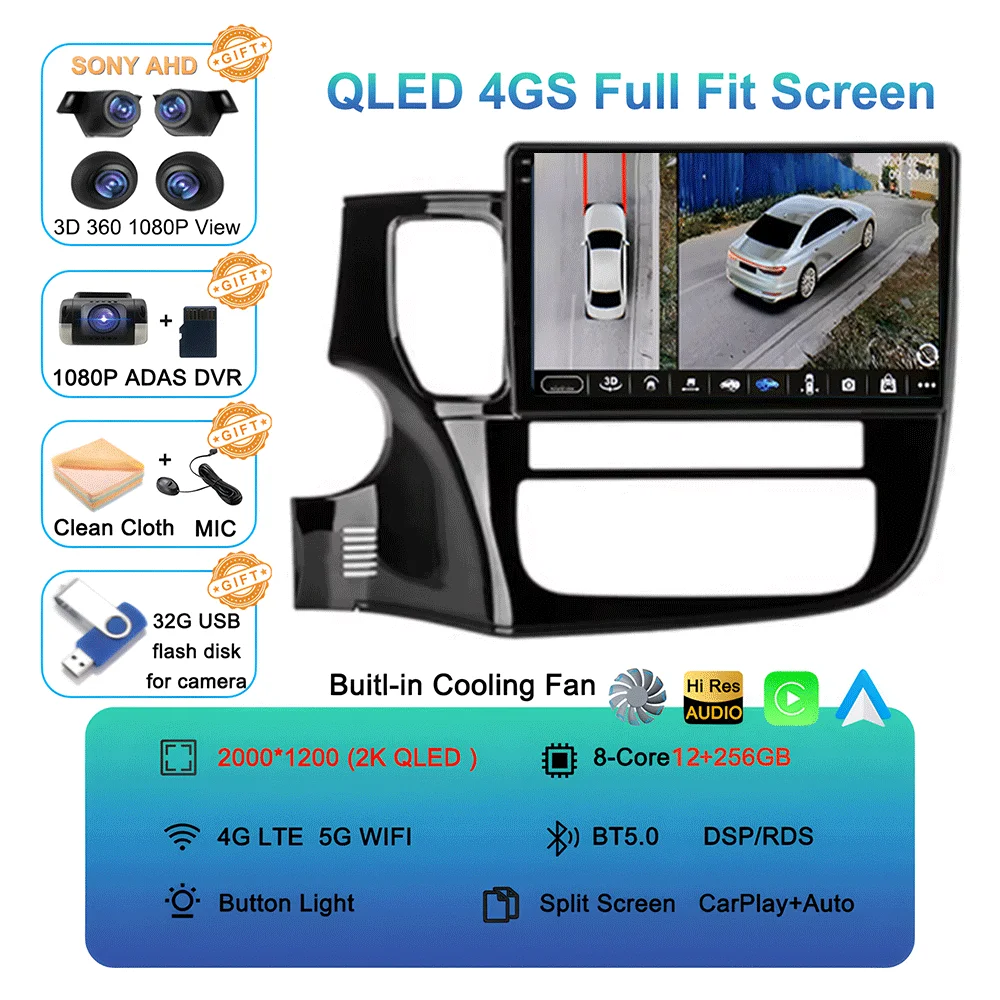 

Автомагнитола Android 16 для Mitsubishi Outlander XL 3 2012-2018 с GPS-навигацией, мультимедиа, видеоплеером, CarPlay, Wi-Fi и 4G