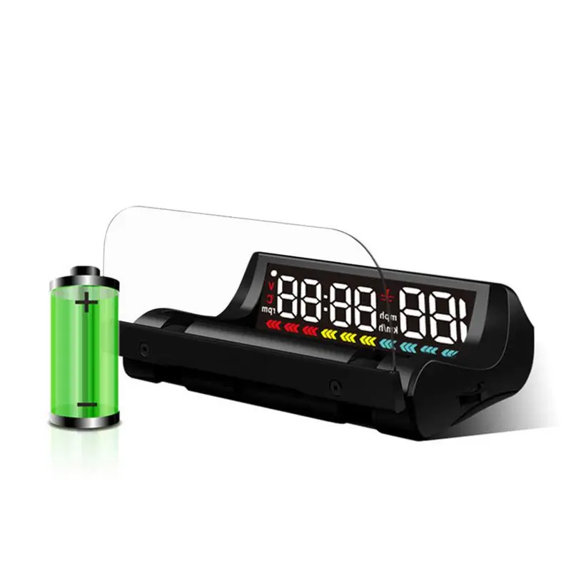

Hud Display Car Navigation HUD Heads Up Display Plug & Play Vehicle Speed OverSpeed Warning Water Temperature Battery Voltage &