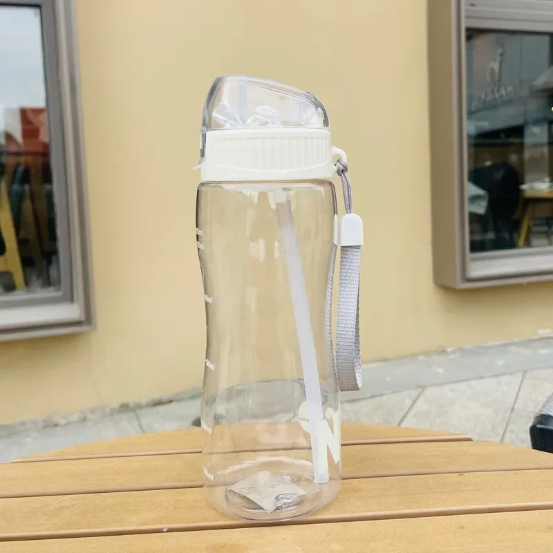 580 мл пластиковая бутылка для воды для питья, портативная спортивная чашка для спортзала, чая, кофе, кухонные инструменты, детская бутылка для воды для школы, прозрачная