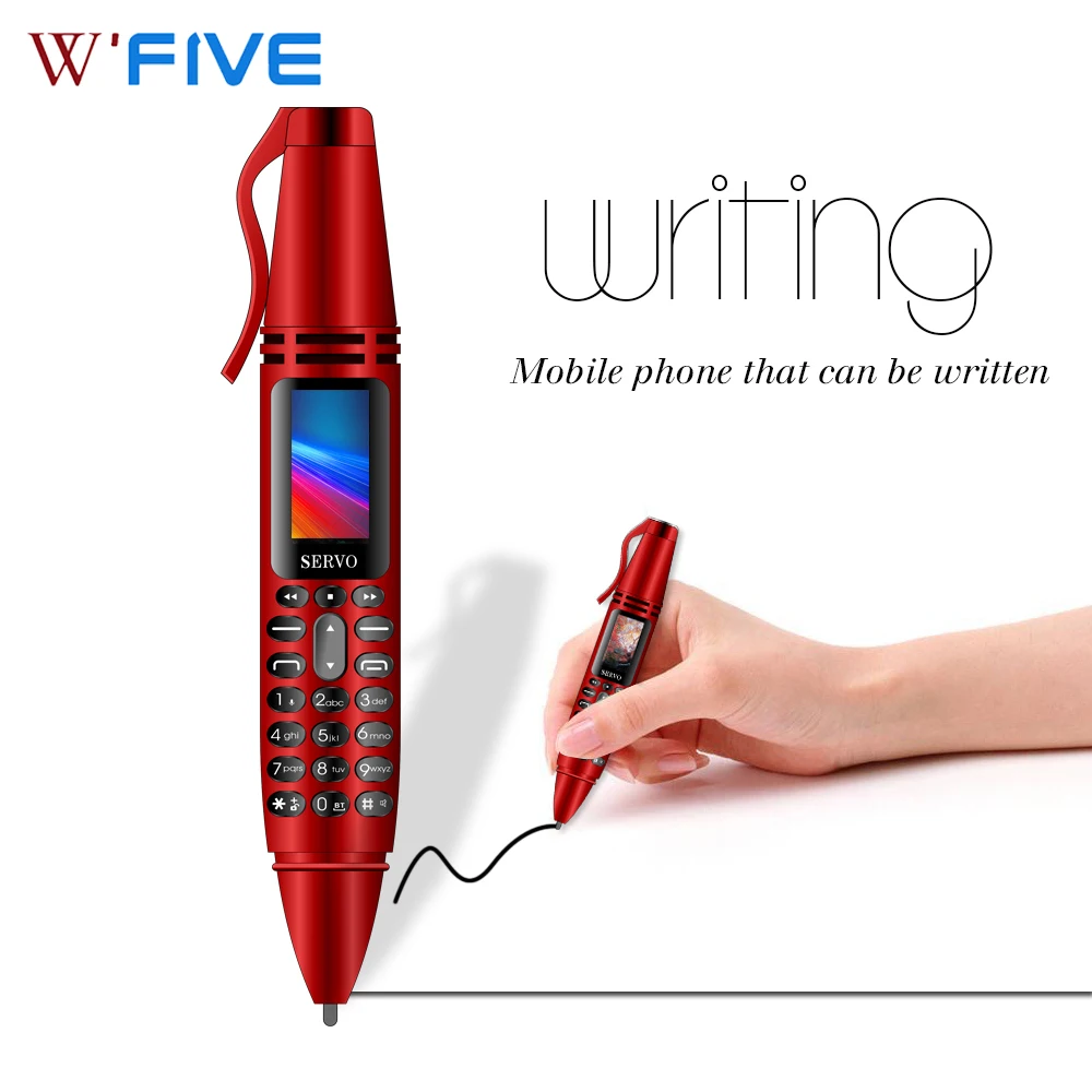 

SERVO K07 0.96inch Tiny Screen Pen mini Mobile phone Dual SIM Card Bluetooth Dialer Cellphone with Flashlight Recording Pen