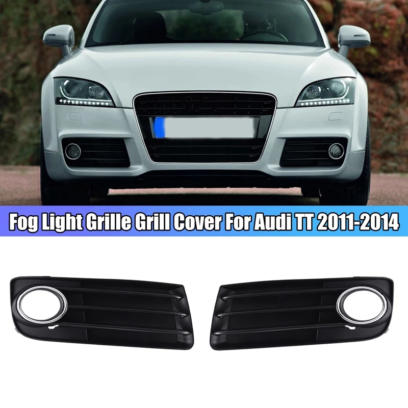 

Auto Left Side Front Bumper Fog Light Grille Grill Cover for Audi TT 2011-2014 8J0807682J