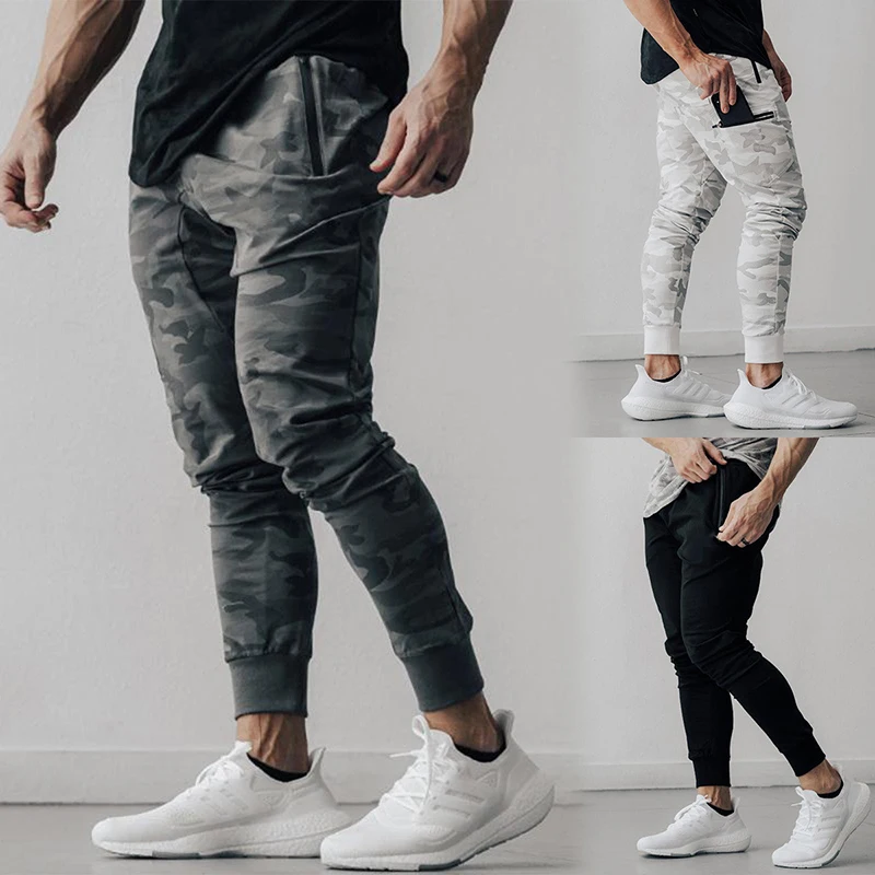 

2022 Training Pant Men Camouflage Bundle Feet Breathable Casual Sport Cargo Trousers All-match Outdoor Running Fitness Pants