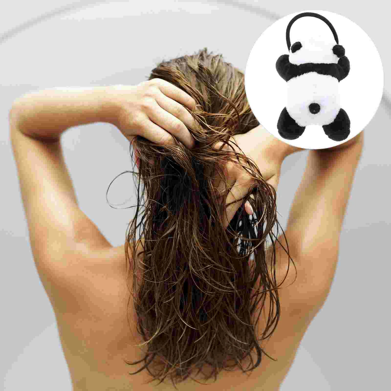 

Makeup Panda Hair Rope Plush Hairband Bun Accessories Women Girls Tie Miss