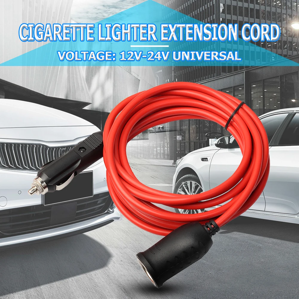 

3.6/1.5M Car Cigarette Lighter Adapter Plug Extension Cord 12V 24V Socket Styling Charger Cable Female Socket Plug Tools