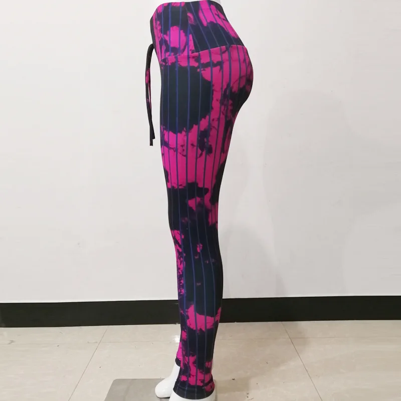 

2021 Abstract Line Print Fitness Base Sports Sexy High Waist Hip Yoga Pants