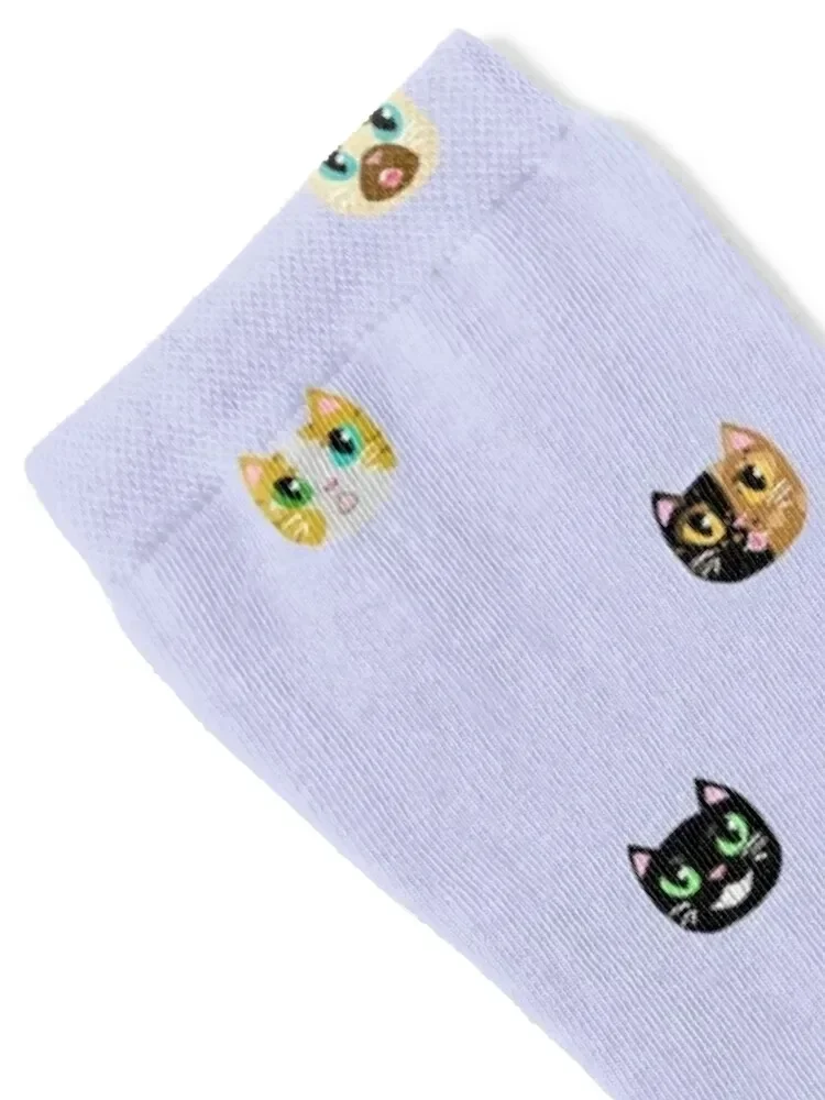 Носки Itty Bitty Kitties новогодние противоскользящие футбольные носки для девочек