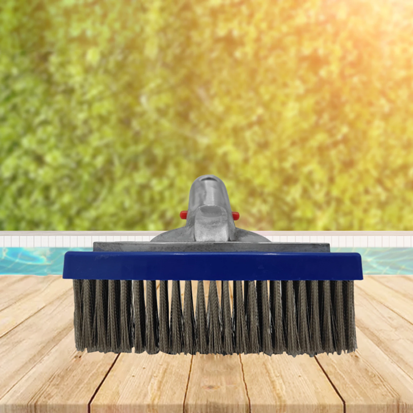 

Swimming Pool Brush Professional Steel Brush Dust Cleaner Bottom Swimming Pool Cleaning Pool Walls Tiles Floors No Poles
