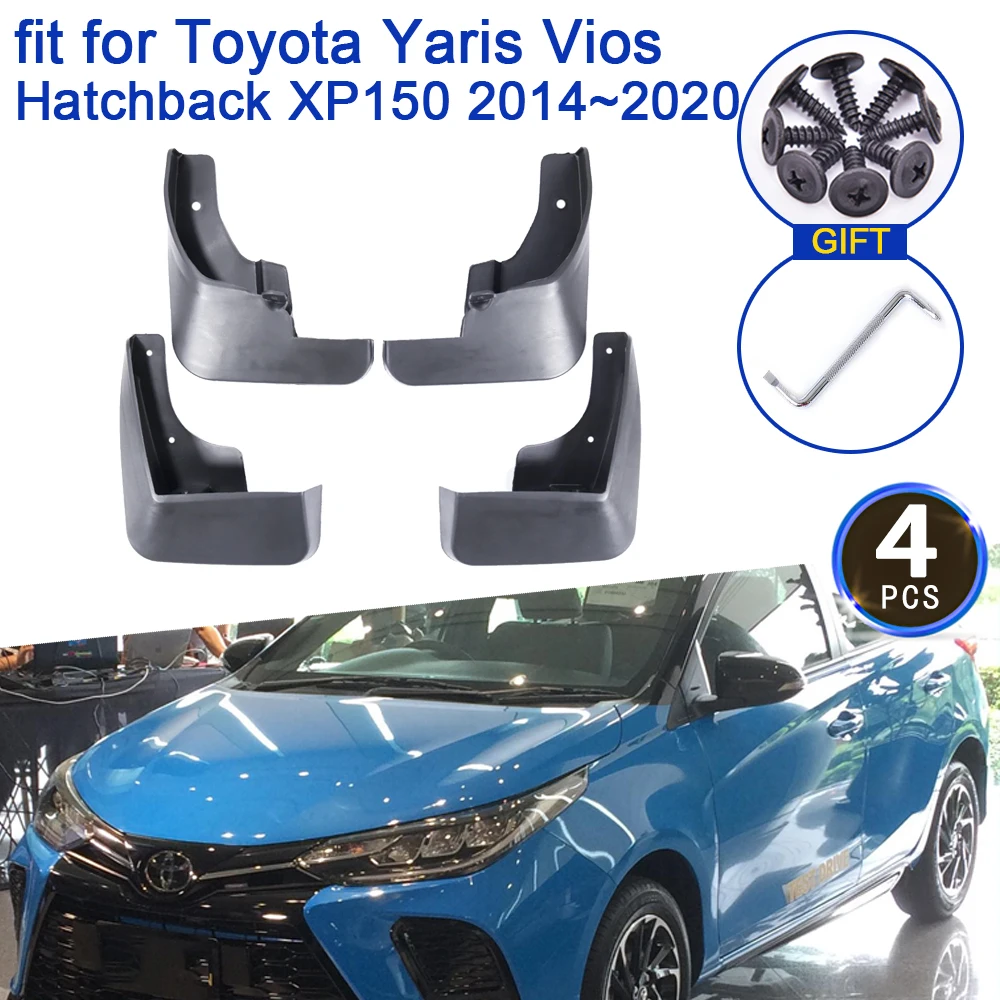 

Mud Flaps for Toyota Yaris Vios Hatchback XP150 2014 2015 2016 2017 2018 2019 2020 Mudguards Fender Splash Guards Flap Rear Auto