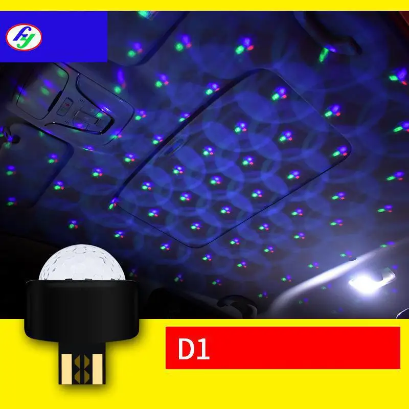 

Car interior decoration LED lights Mini rhythm lights small magic ball stage disco lights car colorful USB atmosphere lights