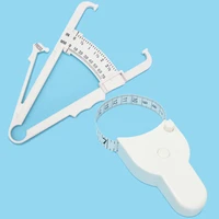 2pcsset white pvc body fat caliper measuring tape tester lightweight fitness lose weight equipmnet for body building