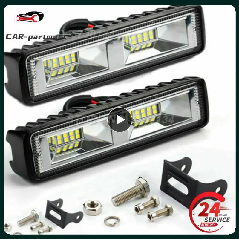 1 ~ 10 шт., портативные фары, супер яркие светодиодные рабочие фары 18 Вт, 12 В, 16 светодиодов, прочные автомобильные яркие универсальные противотуманные фары