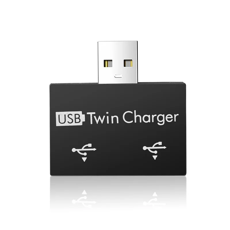 

USB2.0 Male to Twin Charger Dual 2 Port USB Splitter Hub Adapter Converter Charging USB Wire Plug for Laptop PC