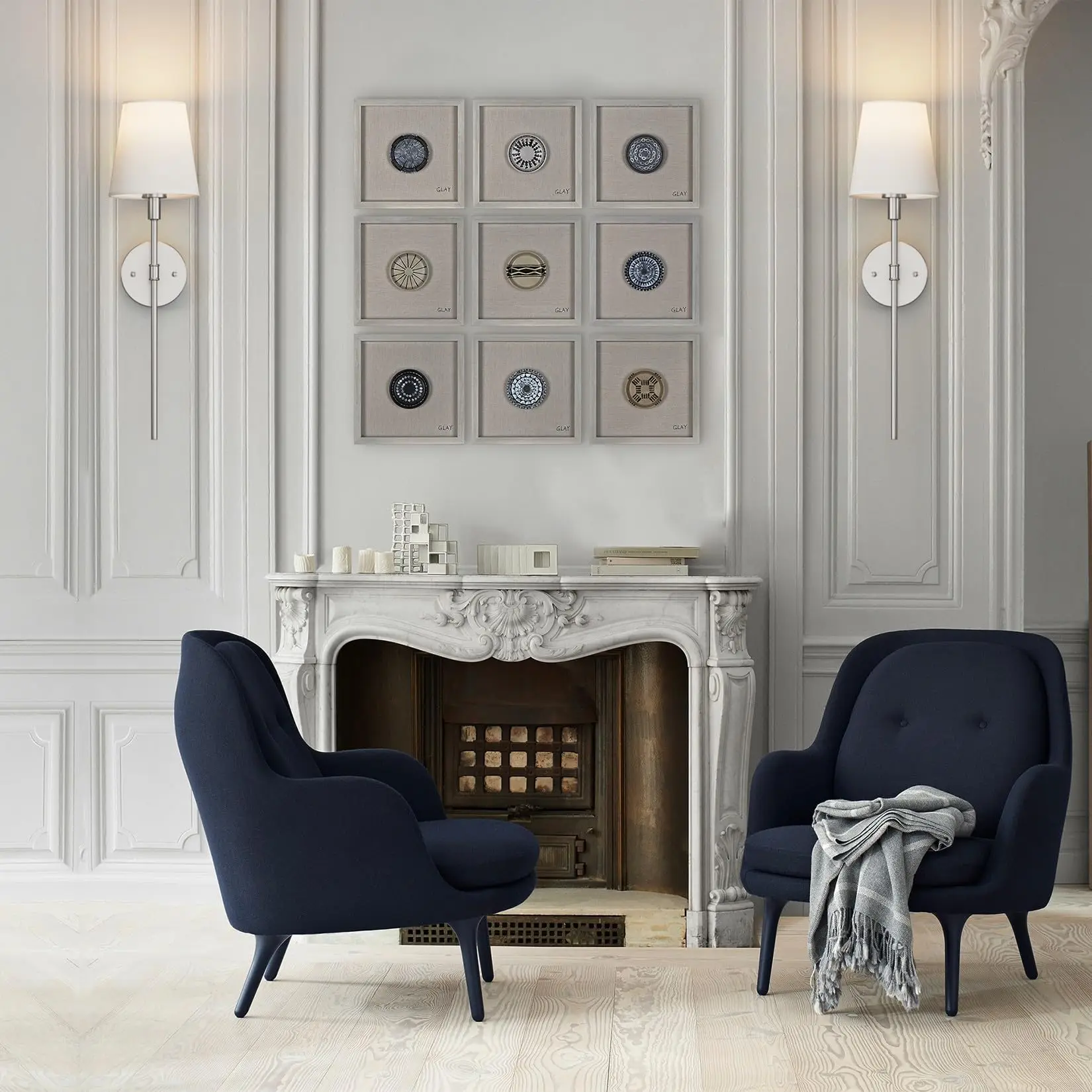 Настенные светильники на батарейках золотистые беспроводные бра с