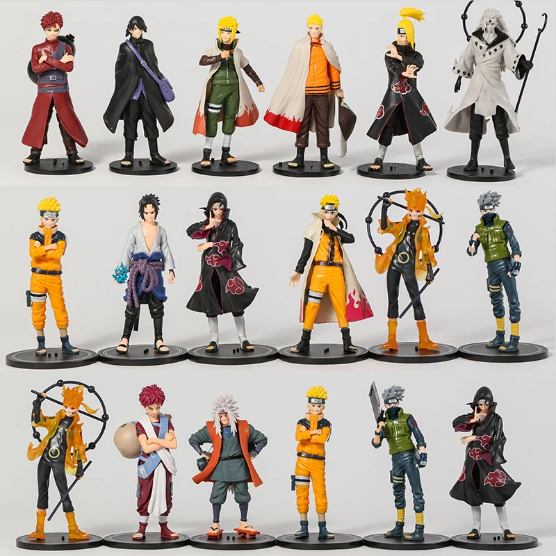 

NARUTO Uzumaki Naruto Hatake Kakashi Jiraiya Uchiha Itachi Sasuke Madara Deidara Gaara Decoration Figure Toys Model Figurine