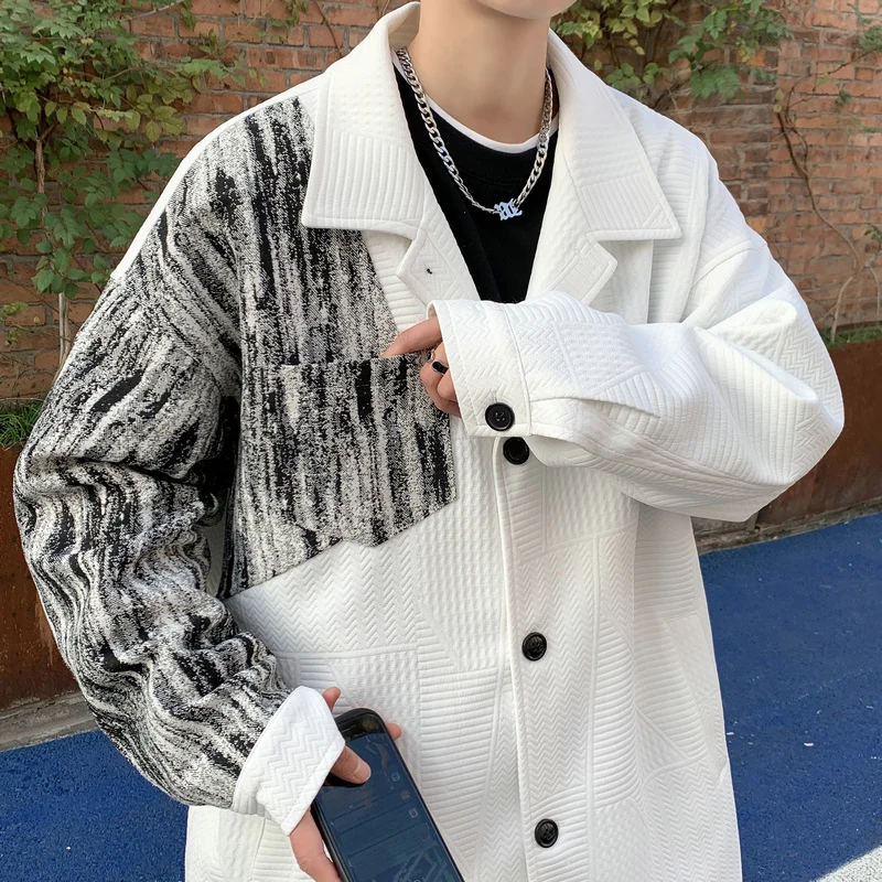 

2023 New Suit Jacket Mens Fashion British Style Casual Blazers Coat Slim Classic Stripe Tops Male Spring Autumn Outwear D70