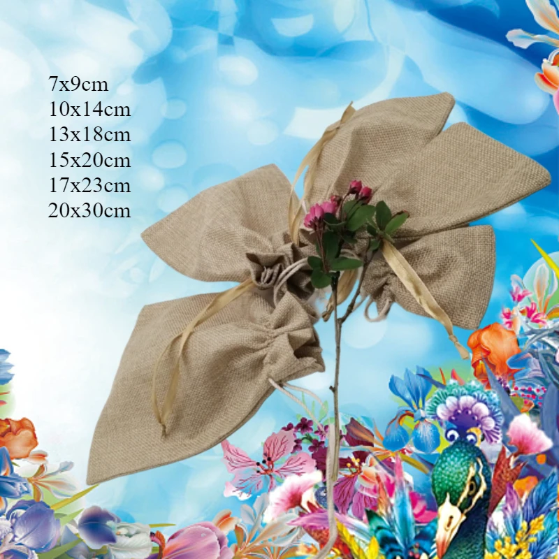 Фото 200pcs Премиум Мешок Мешок Мешок Подарочные Мешки, Предназначенные для Женских Ювелирных Изделий Хранения День Рождения Мешок Джут Мешки Праздничный Дисплей Мешок №1