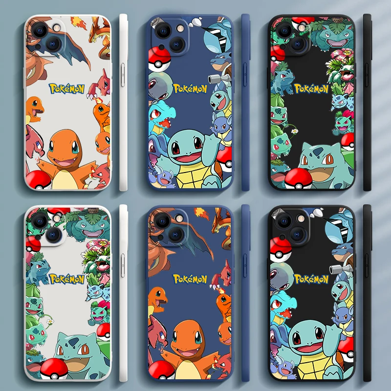 

jenny turtle little fire dragon For Apple iPhone 13 12 11 Pro Max mini XS XR X 8 7 6 Plus Liquid Rope Phone Case Capa Cover
