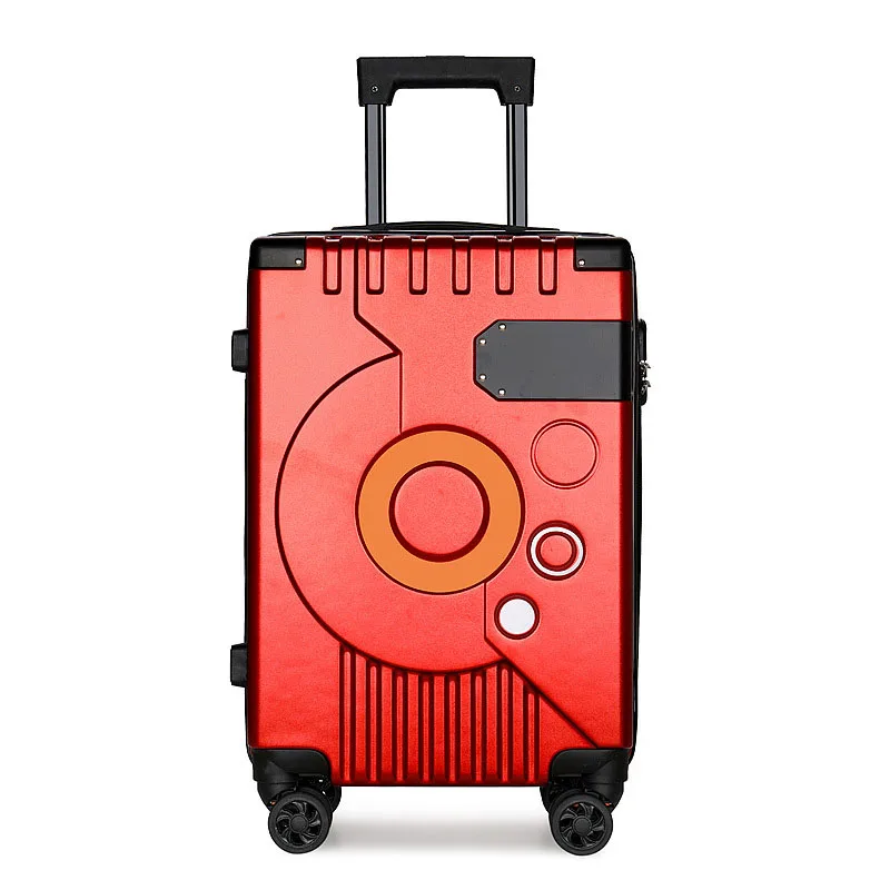 High Appearance Waterproof Aluminum Frame Fashionable Zipper Metal Angle Covered Trolley Case 20 Inch Universal Wheel Mount Chas