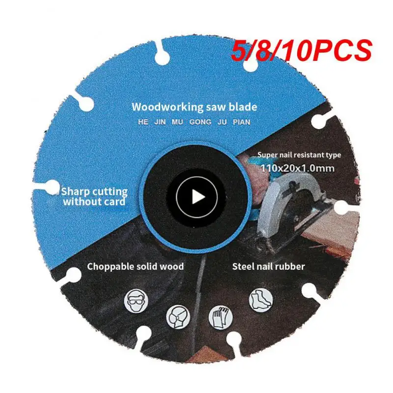 

5/8/10PCS Alloy Saw Blade Sharp High Temperature Cutting Blade Circular Smooth Woodworking Tool Angle Grinder Cutting Sheet