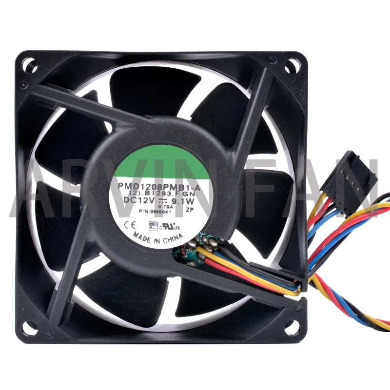 Семейный вентилятор 8 см, 80 мм, 8038 дюйма, 12 В, 9,1 Вт, с двумя шариковыми подшипниками, большой вентилятор охлаждения воздуха