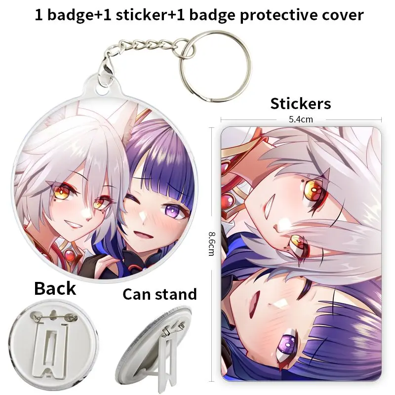 Kitsune Saiguu Genshin Impact Game Аниме Персонаж Мягкая пуговица Значок Брошь Якорь