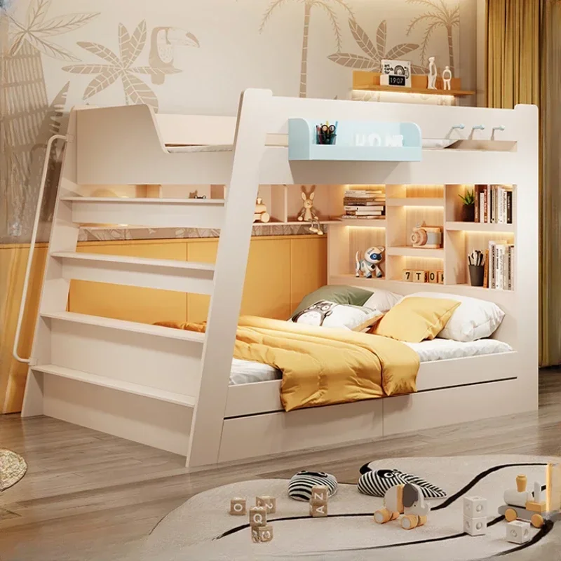 Детская двухъярусная кровать с рамкой в скандинавском стиле для гостиной