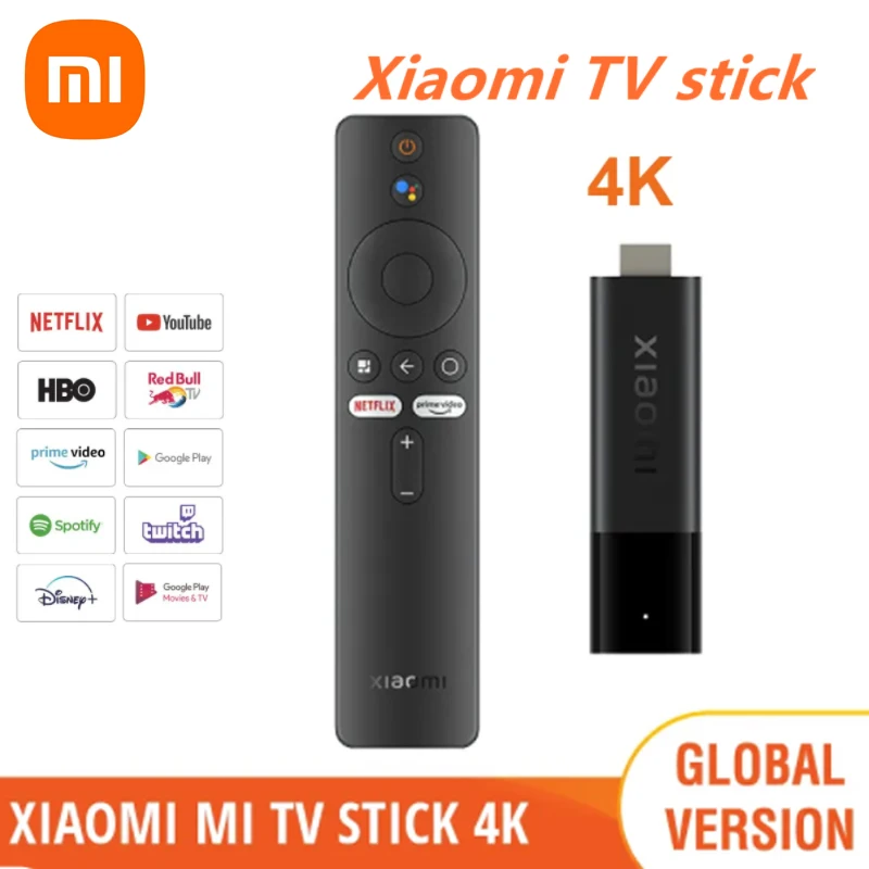 

Xiaomi Mi TV Stick Android TV 9.0 4-core 1080P HD Dual Decoding Global Version 1GB RAM 8GB ROM Google Assistant Netflix Wifi 5