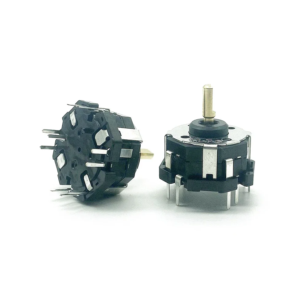 

2PCS RKJXT1F42001 4-Way Metal Switch Car Navigation Encoder Key Rocker Push Switch Encoder 10mA 5V DC 15 Pulses/360° Encoder