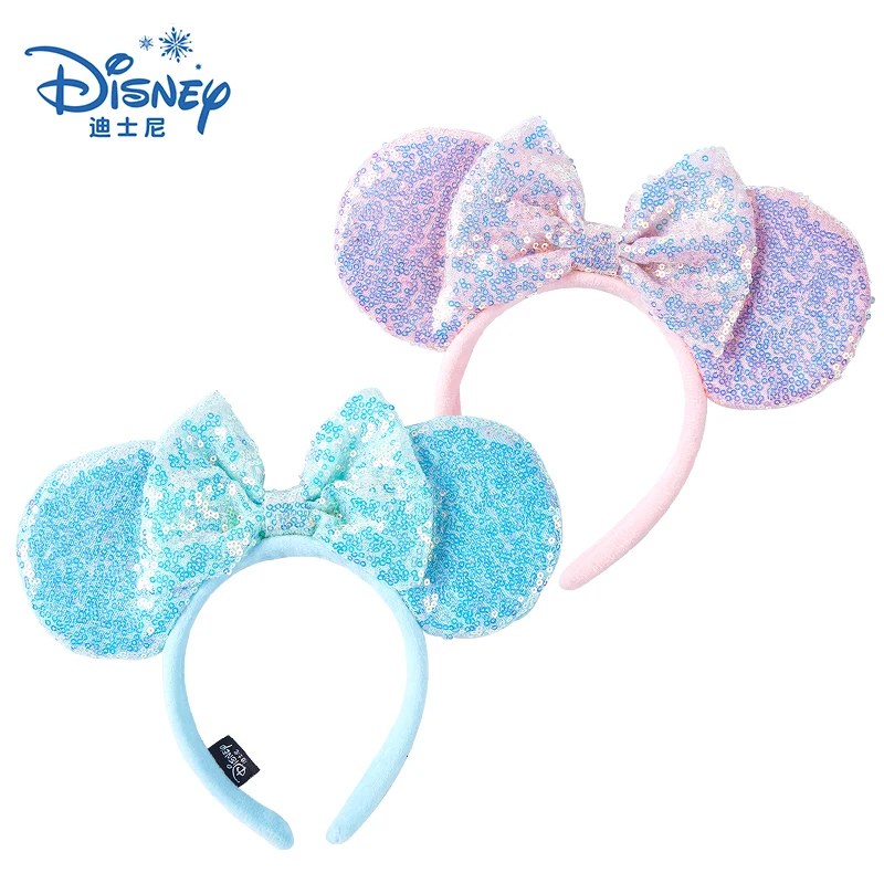 

Disney Headband Children's Headwear Minnie Mickey Big Ears Hairpin Girls Mouse Bow Hair Band Kawaii Hair Accessories Adult Kids