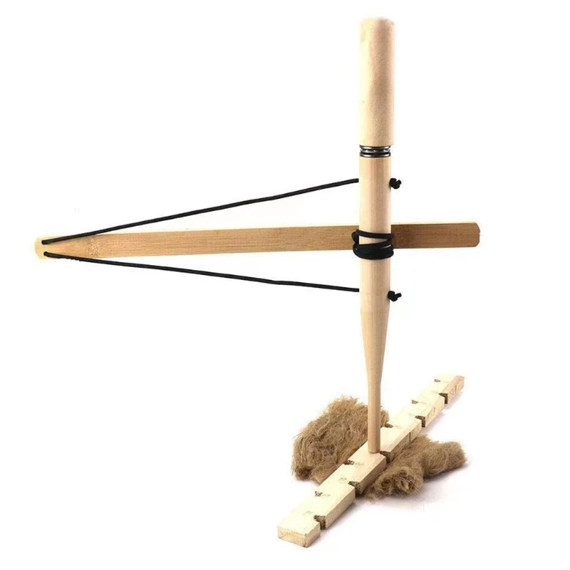 Портативная луковая дрель фрикционный стартер примитивный деревянный набор