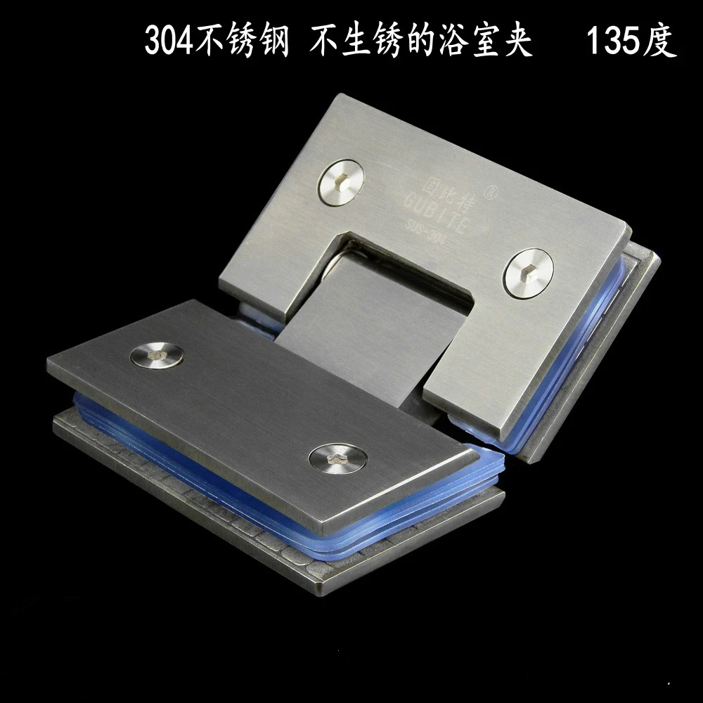 

Петли Открытые на 135 градусов из нержавеющей стали 304, настенное крепление, стеклянные дверные петли для душа, детали