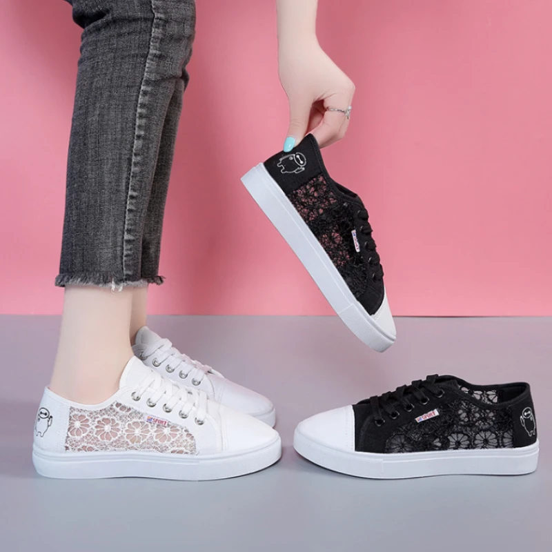 

Zapatillas Lace Women Vulcanized Shoes Summer New Student Sports Casual Shoes Mesh Women Sandals Versatile Ladies Shoes on Offer