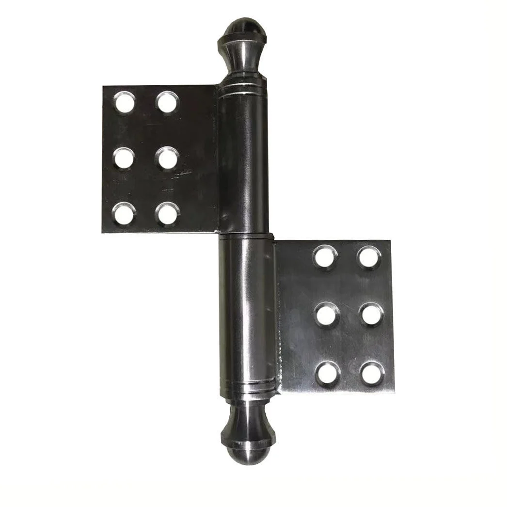 

304 stainless steel aluminum courtyard gate mushroom head 6-hole flag shaped release hinge heavy-duty flat opening thickened