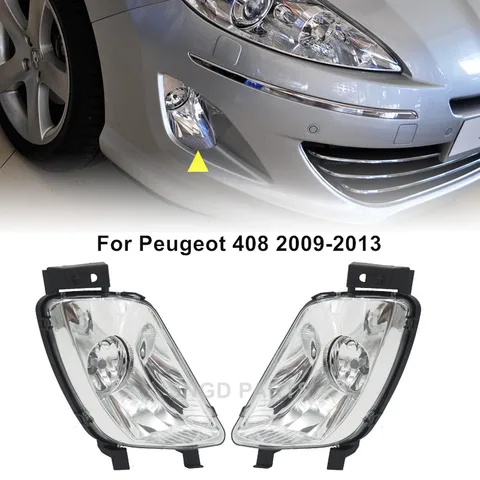 Для Peugeot 408 2010 2011 2012 2013 для Peugeot 308 2008-2013 передний бампер, противотуманная фара с лампочкой