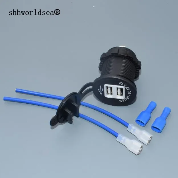 Shhworldsea 1 шт. высокое качество двойной USB автомобильный прикуриватель разветвитель