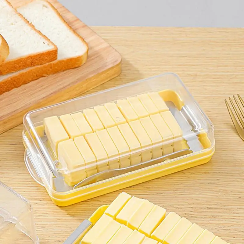

Cheese Container Butter Box Refrigerated Butter Container Sealing Silicone Lid butter Slicing storage Box for Easy Cutting