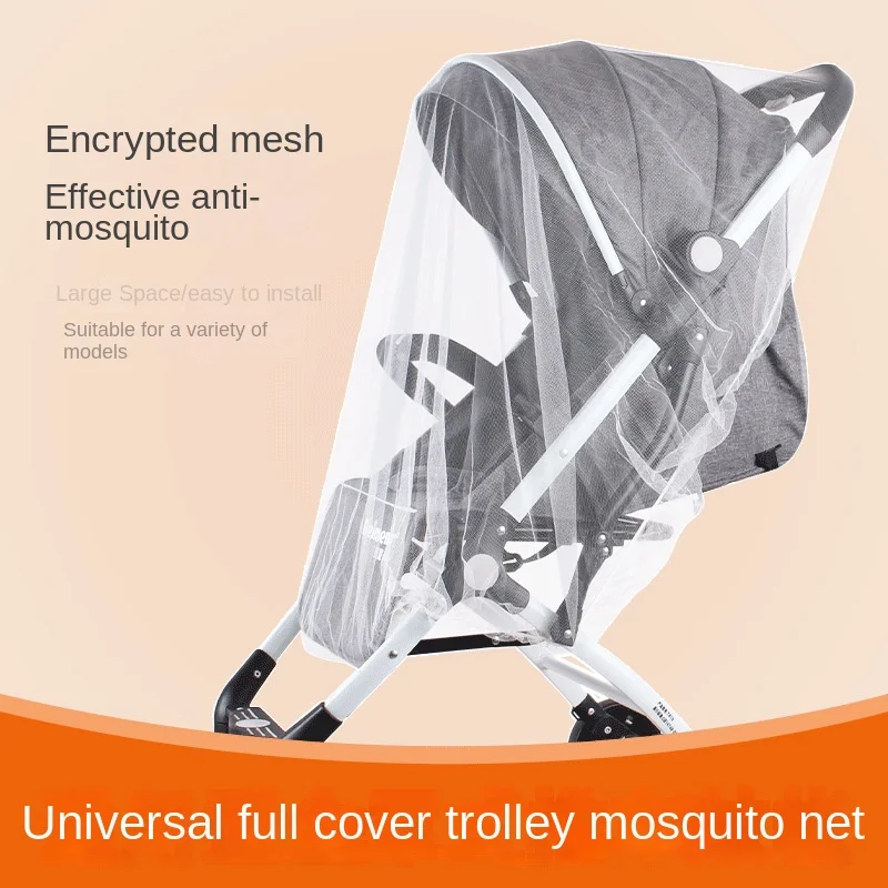 

Summer Mosquito Net Baby Stroller Pushchair Mosquito Insect Shield Net Safe Infants Protection Mesh Stroller Accessories 70*58cm
