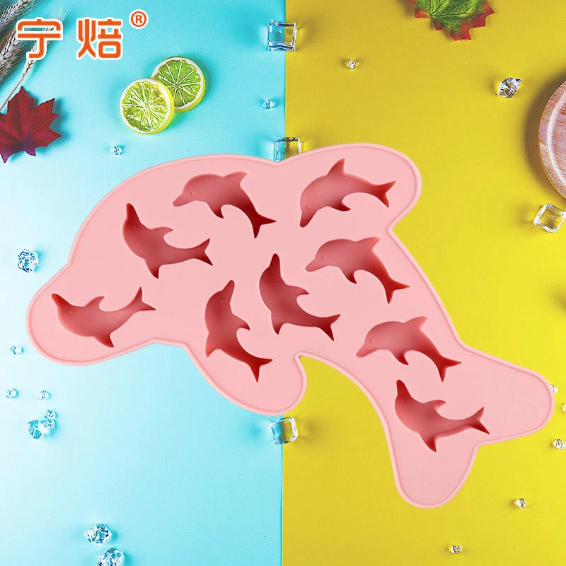 

1 Piece Ice Tray Kawaii Dolphin Pattern Chocolate Fondant Jelly Pudding Silicone Mold Confectionery Equipment Handmade Soap Diy