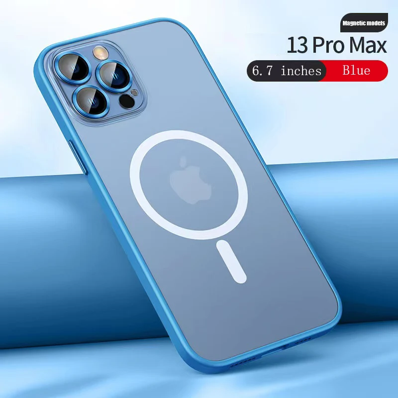

Magsafe Magnetic Transparent Protection Case For iPhone 13 12 Mini 11 Pro Max Cover Wireless Charging Phone Case Accessories