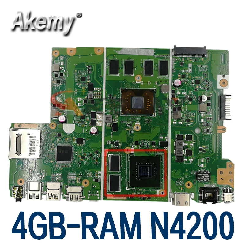 

Akemy X441NC motherboard For Asus X441NC X441N F441N A441N original mainboard N4200 4G-RAM GT810M