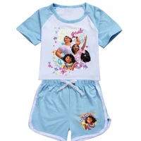 encanto anime toddler boy clothes summer pajamas cotton short sleeve t shirt shorts costume girls casual sportswear set